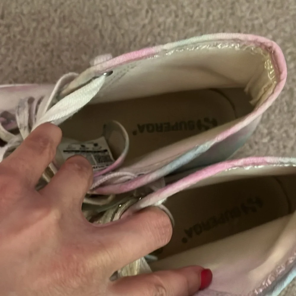“SUPERGA- Tie Dye Platform Sneakers size 8.5”